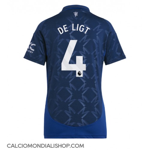 Maglie da calcio Manchester United Matthijs de Ligt #4 Seconda Maglia Femminile 2024-25 Manica Corta